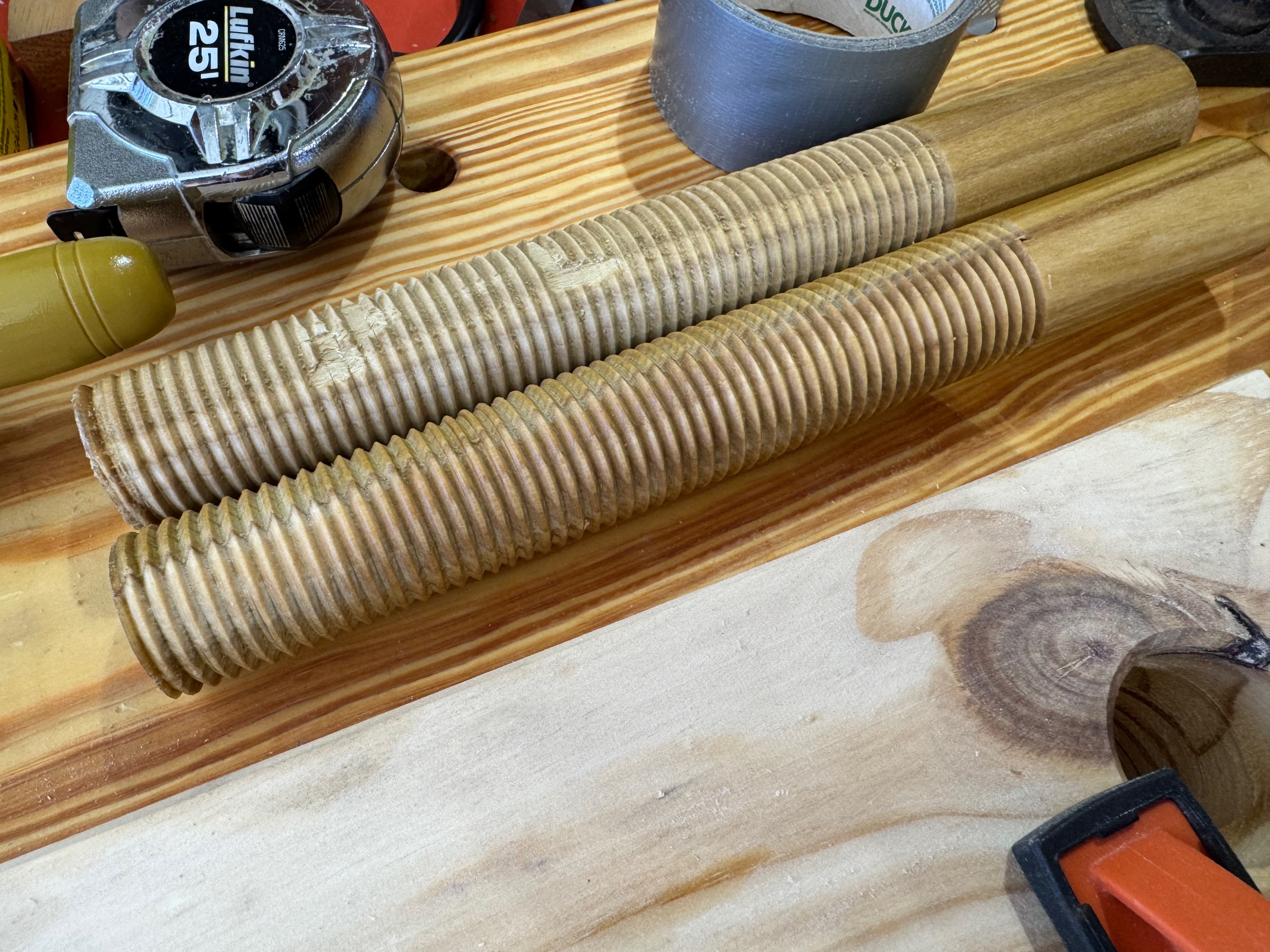 Dowels threaded