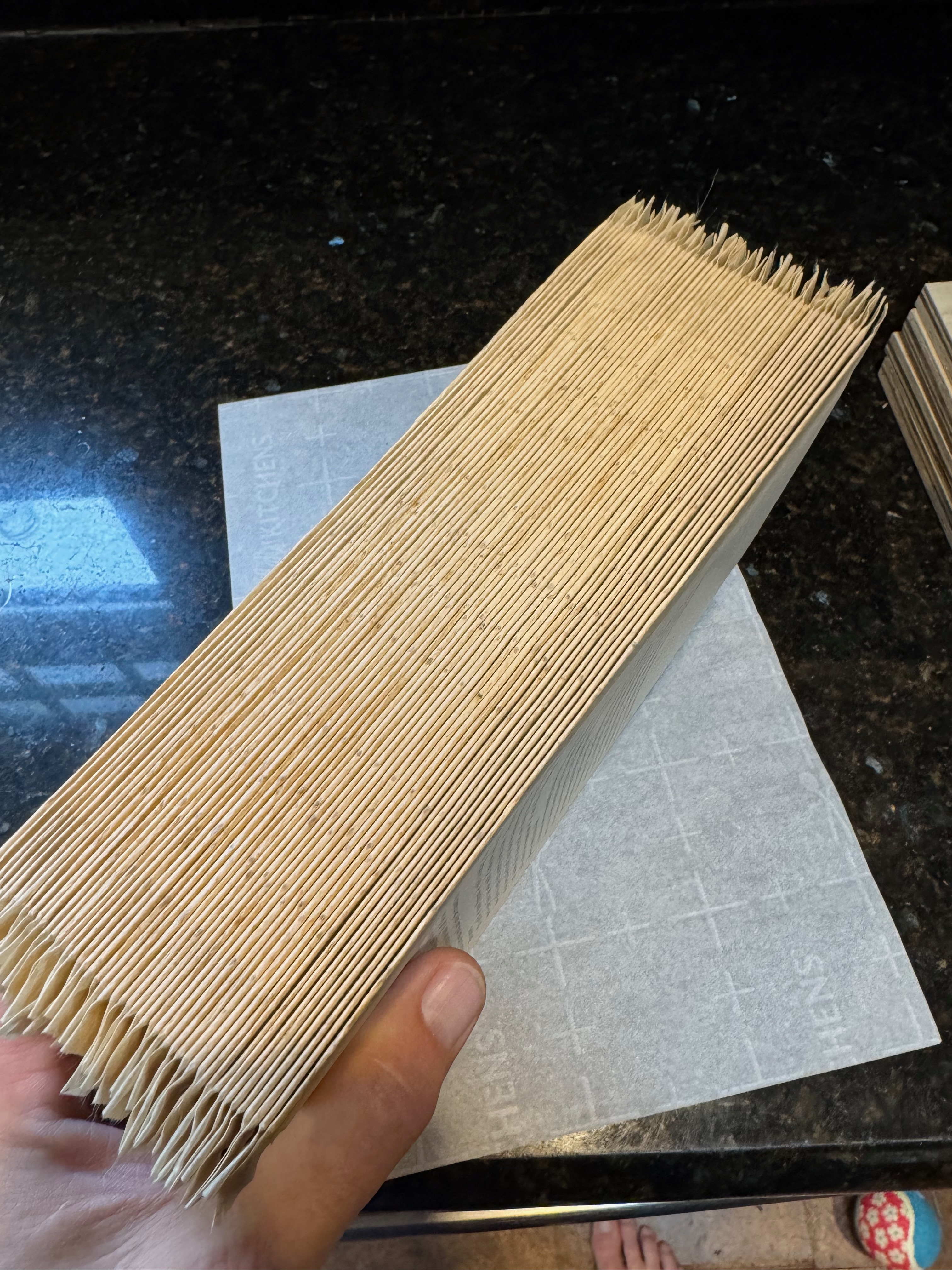 Fifty guarded signatures, ready for punching