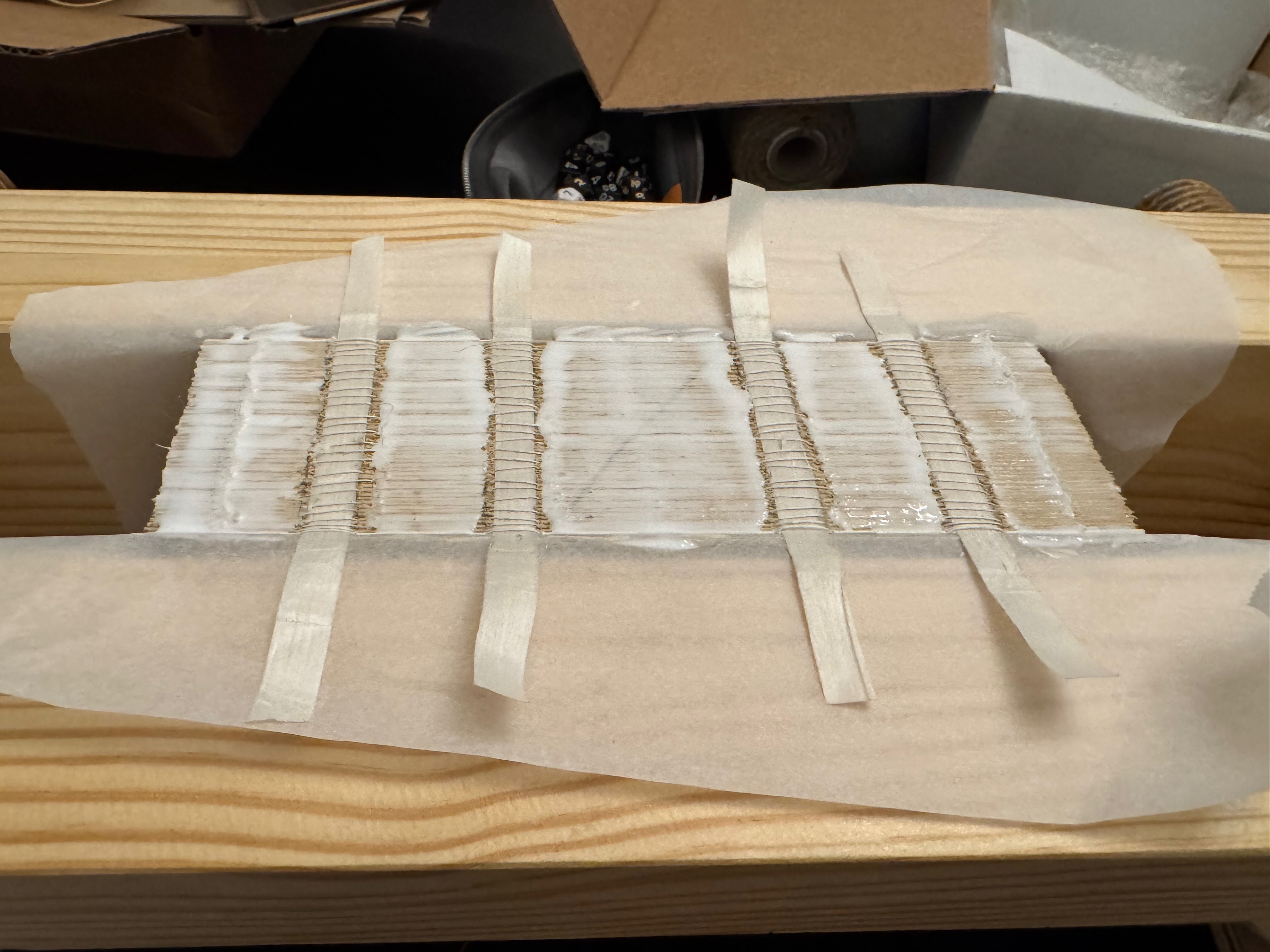 Glued up in the press