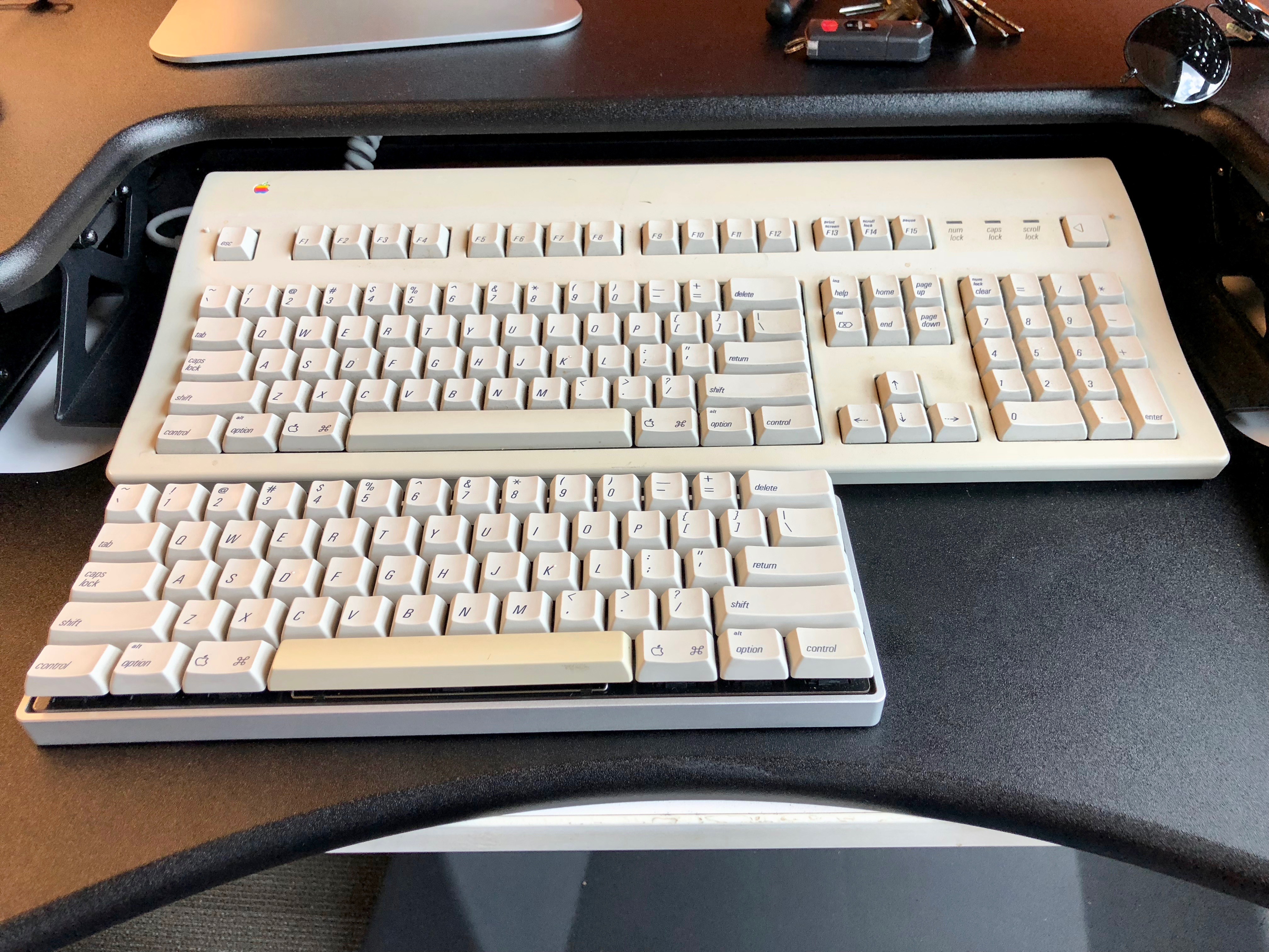'Sitting next to one of my other Apple Extended Keyboard IIs'